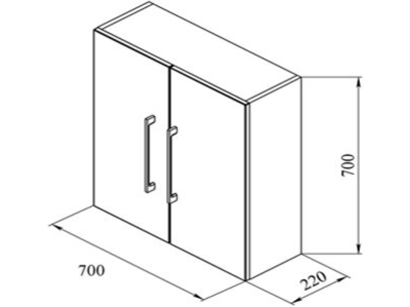 Купить Шкаф подвесной De Aqua Трио Люкс 185075