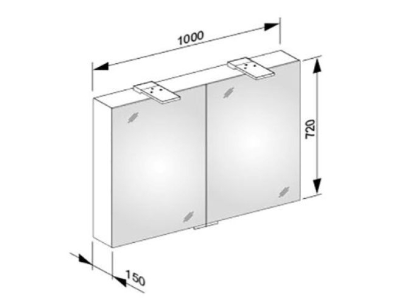 Купить Зеркало-шкаф Keuco Royal 15 100*72*15 см, 14404 171301