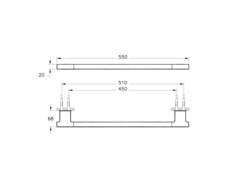 Купить Полотенцедержатель Vitra Nest Trendy, 55 см, хром, A44618EXP