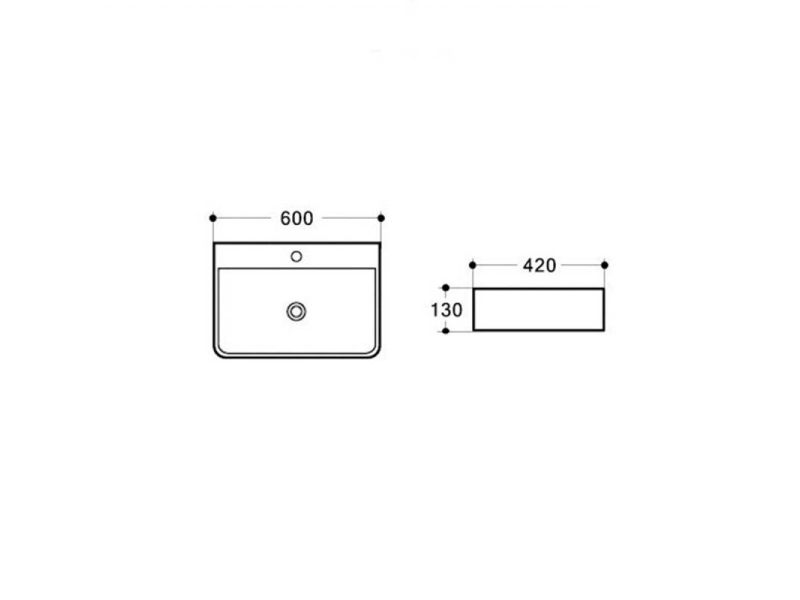 Купить Раковина Vincea 60 x 42 см накладная, белый, VBS-303