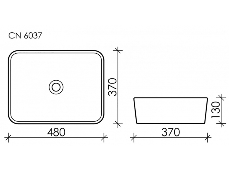 Купить Раковина Ceramica Nova Element, 48 х 37 х 13 см, цвет белый, CN6037