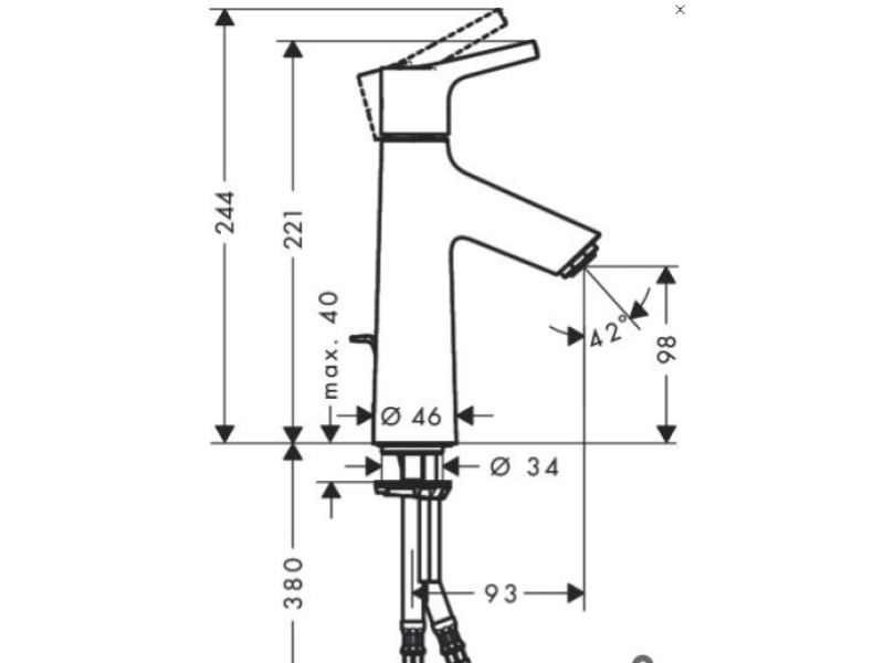 Купить Смеситель Hansgrohe 72020000 Talis S для раковины (72021000)