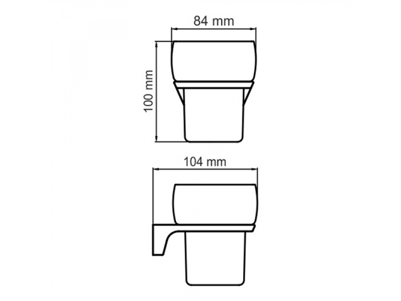 Купить Стакан для зубных щеток с держателем WasserKRAFT 7228