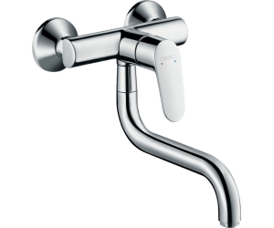 Смеситель Hansgrohe Focus для кухонной мойки настенный с поворотным изливом 31825000, хром