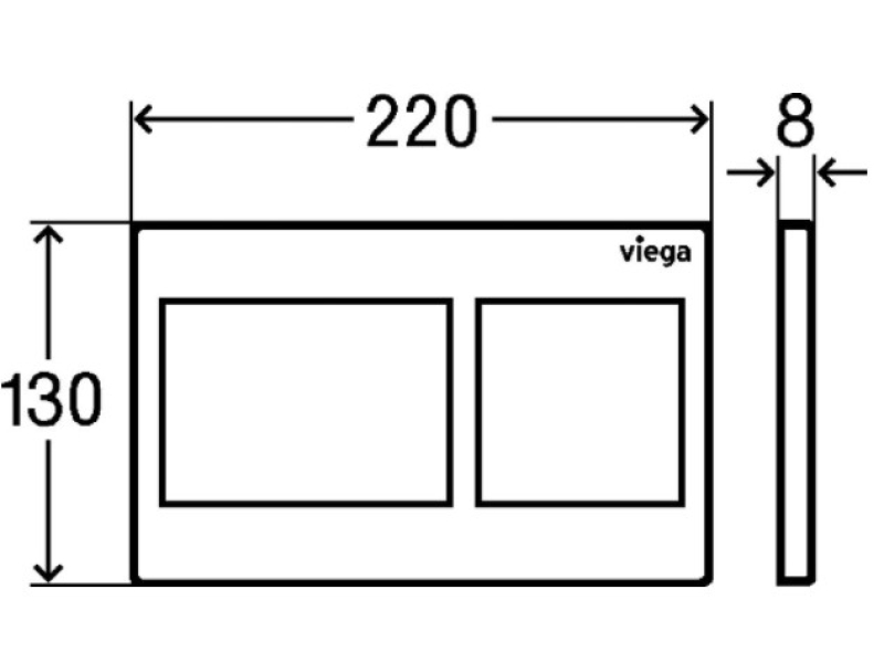 Купить 773250 Prevista Панель смыва для унитазов Visign for style 21, пластик альп белый, модель 8611.1