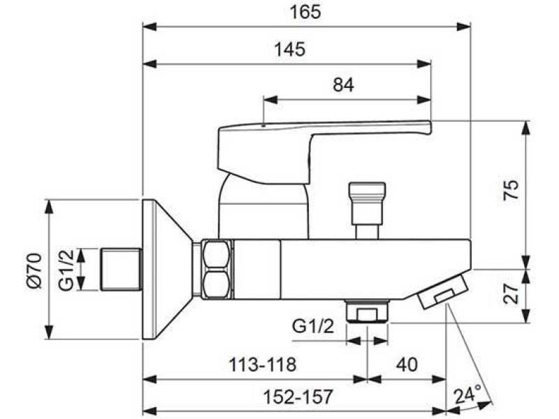 Купить Смеситель для ванны Vidima Uno BA238AA