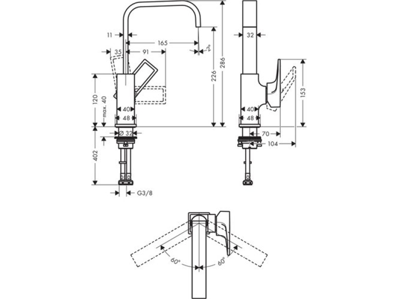 Купить Смеситель для раковины Hansgrohe Metropol 230 74511000