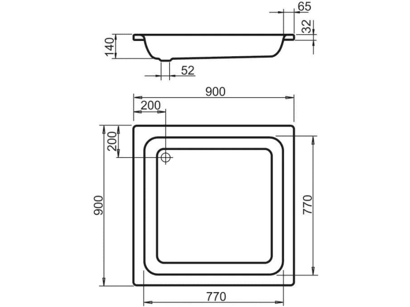 Купить Душевой поддон KALDEWEI Sanidusch 90x90х14 Мод.396 331100010001