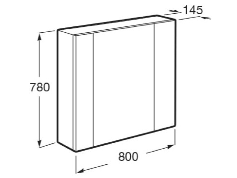 Купить Зеркальный шкаф Roca Ronda 80 белый матовый/бетон ZRU9303009