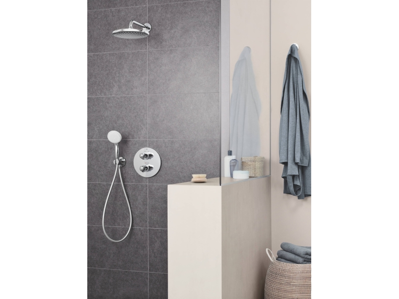 Купить Верхний душ Grohe Tempesta 250 + Душевой кронштейн 380 мм, хром 26668000