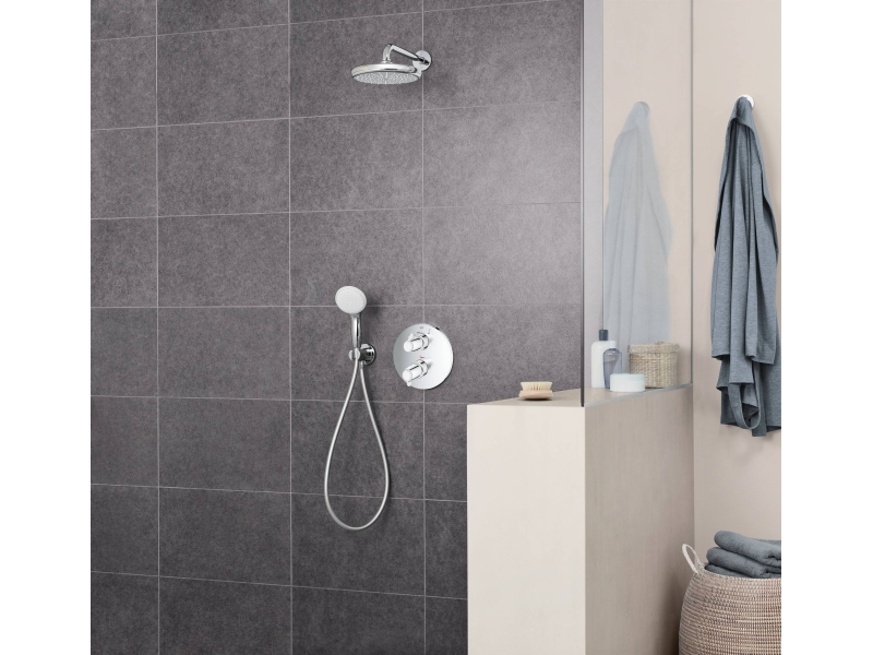 Купить Верхний душ Grohe Tempesta 250 + Душевой кронштейн 380 мм, хром 26668000