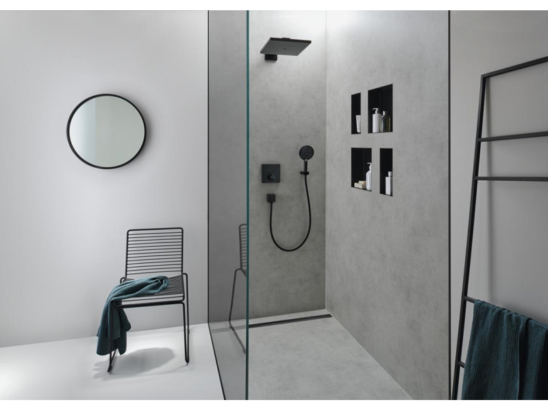 Купить Верхний душ Hansgrohe Raindance 26238670, 300x300 мм, 1 режим струи, с держателем, черный матовый