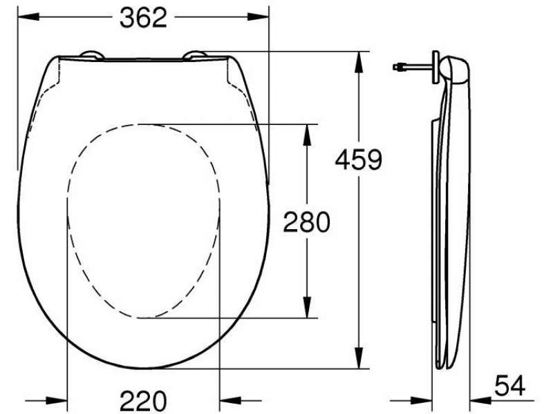 Купить Крышка-сиденье Grohe Bau Ceramic 39493000 быстросъемное (SoftClose)