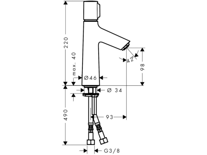 Купить Смеситель для раковины Hansgrohe Talis S 72043000