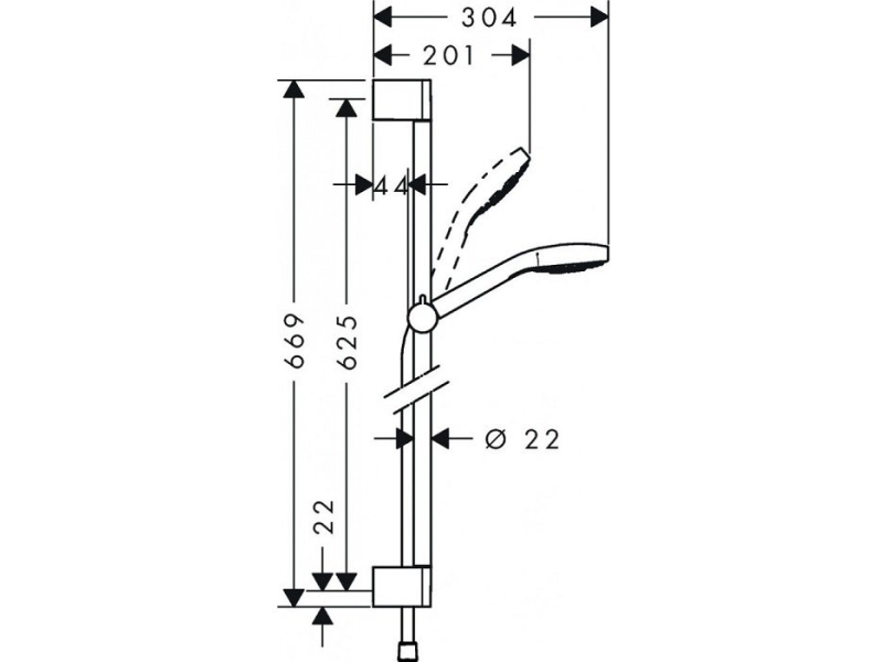 Купить Душевой гарнитур Hansgrohe Crometta 85 Vario/Unica’Crometta 65cm 27763000