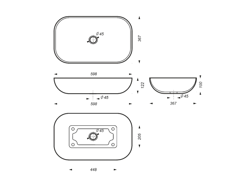 Купить INFINITY 60 Умывальник накладной Белый S1 (WB.CT/Infinity/60-N/WHT.G/S1)