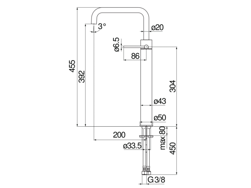 Купить Смеситель для раковины Nobili Velis VE125128/3FLP Diamond smoke