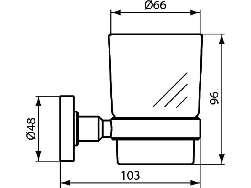 Купить Стакан Ideal Standard IOM A9120XG черный матовый