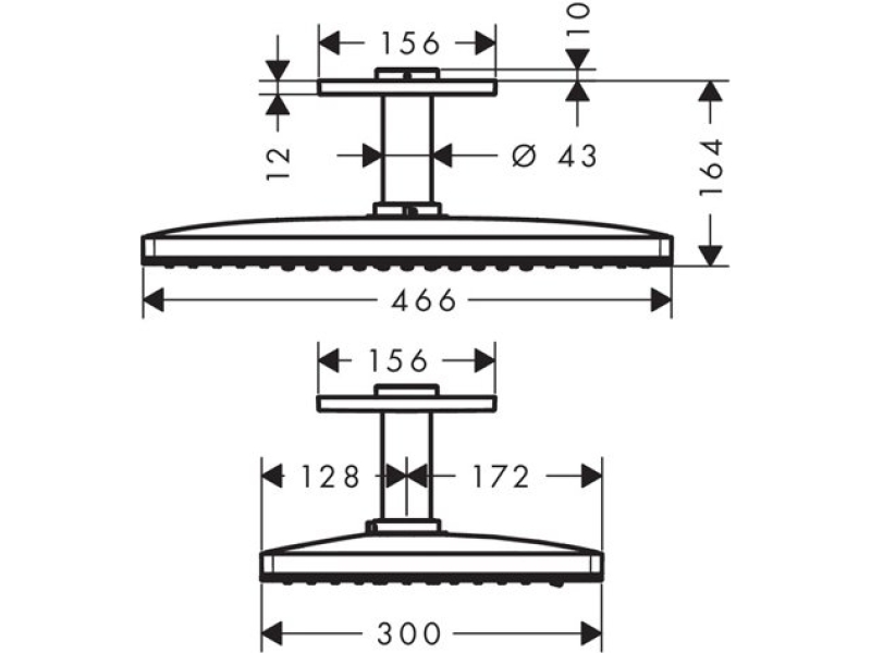 Купить Верхний душ Hansgrohe Rainmaker Select 460 2jet 24004400