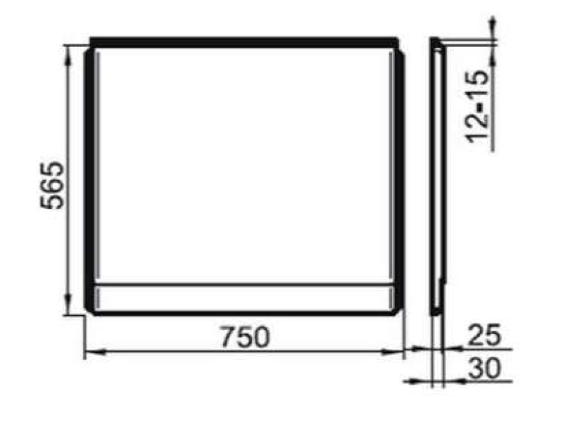 Купить Боковой экран Ravak U 75 CZ00130A00