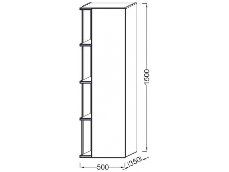 Купить Шкаф-пенал Jacob Delafon Terrace Premium 50х150 EB1740DRU-G1C