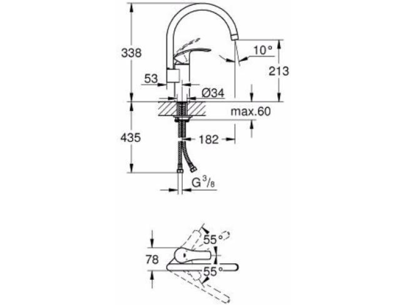 Купить Смеситель для мойки Grohe Eurosmart 2015 33202DC2