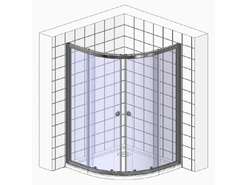 Купить Душевой уголок BelBagno Sela-R-2-95-C-Cr, 95 x 95 x 190 см, стекло прозрачное