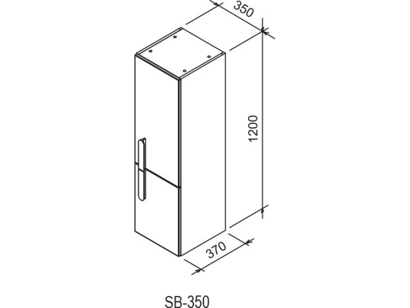 Купить Шкаф боковой SB 350 CHROME R каппучино/белый (СНИМАЕТСЯ С ПРОИЗВОДСТВА 2023г)