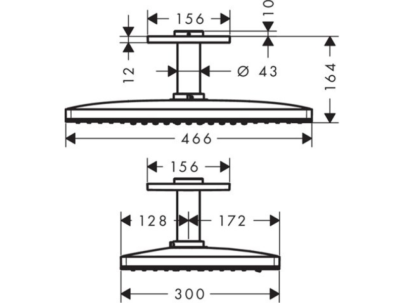 Купить Верхний душ Hansgrohe Rainmaker Select 460 3jet 24006400