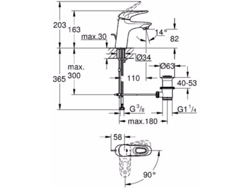 Купить Смеситель для раковины Grohe Eurostyle 2015 23374LS3