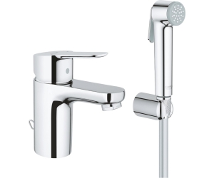 Смеситель для раковины с гигиеническим душем Grohe Bau Edge 23757000 хром