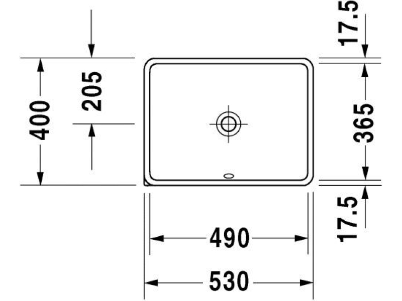 Купить Раковина встраиваемая Duravit Stark 3 53x40 0305490000