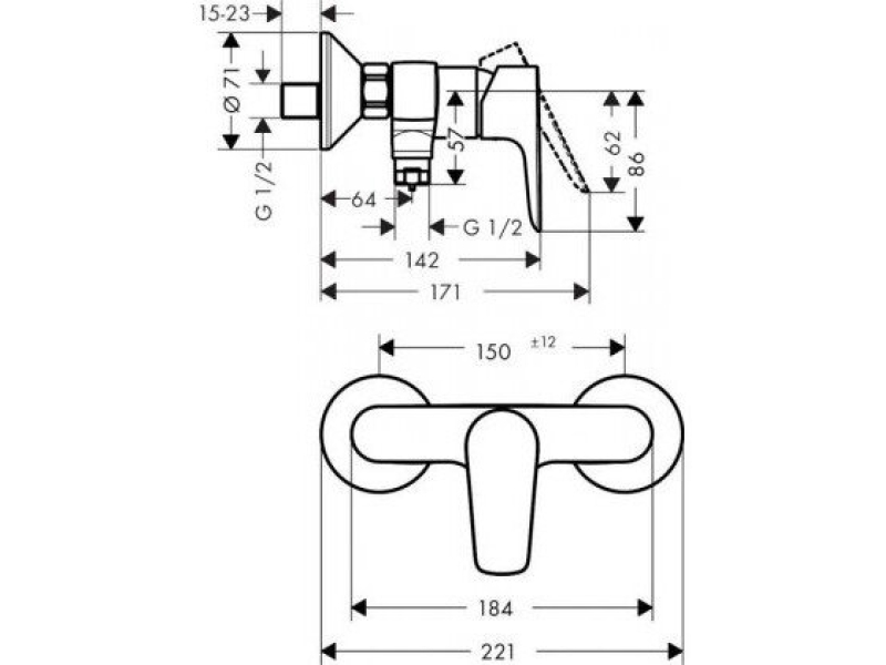 Купить Смеситель для душа Hansgrohe Talis E 71760140