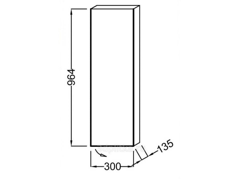 Купить Шкаф-пенал Jacob Delafon Rythmik L EB1058G-E70