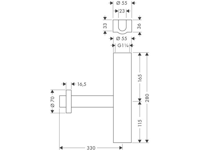 Купить Сифон для раковины Hansgrohe Flowstar 52100000