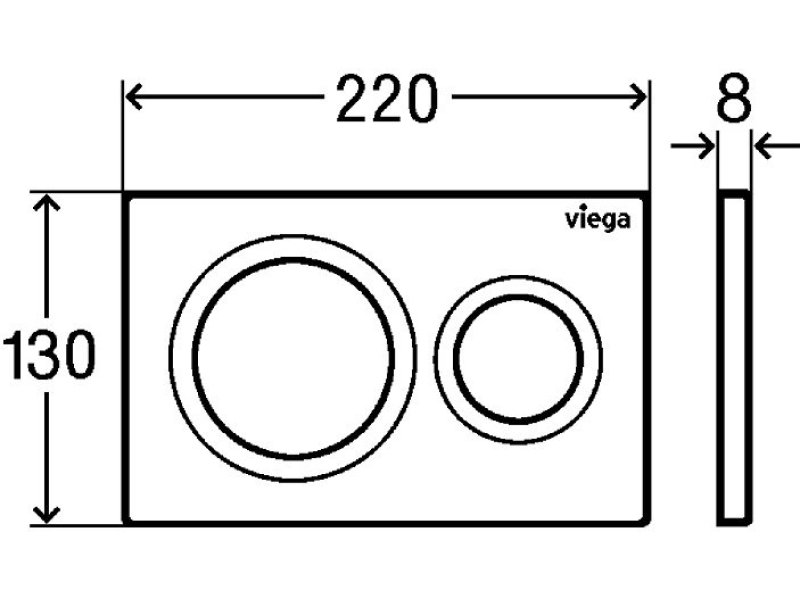 Купить Кнопка смыва Viega Prevista 773779 хром