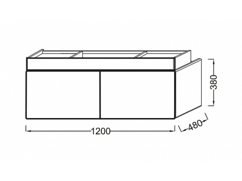 Купить TERRACE комплект EB1189-274 Тумба 150*49см, цвет черный лак + EXA112-00 Двойная раковина-столешница, 150х49