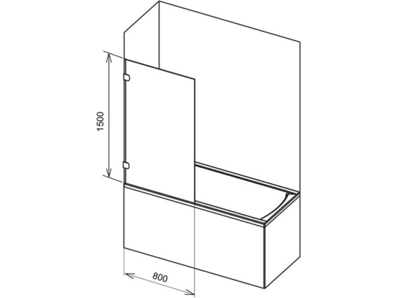 Купить Шторка для ванны Ravak BVS1 80 7U840A00Z1 (хром + транспарент)