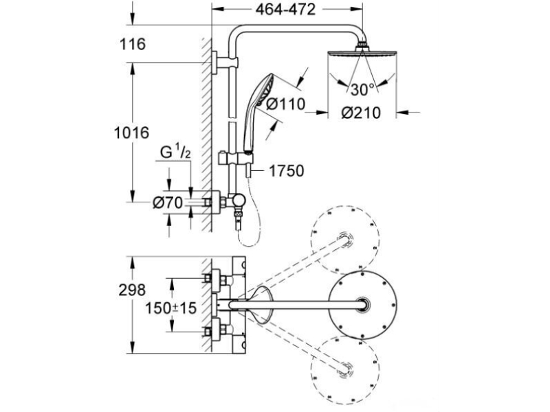 Купить Душевая система Grohe Euphoria XXL System 210 27964000