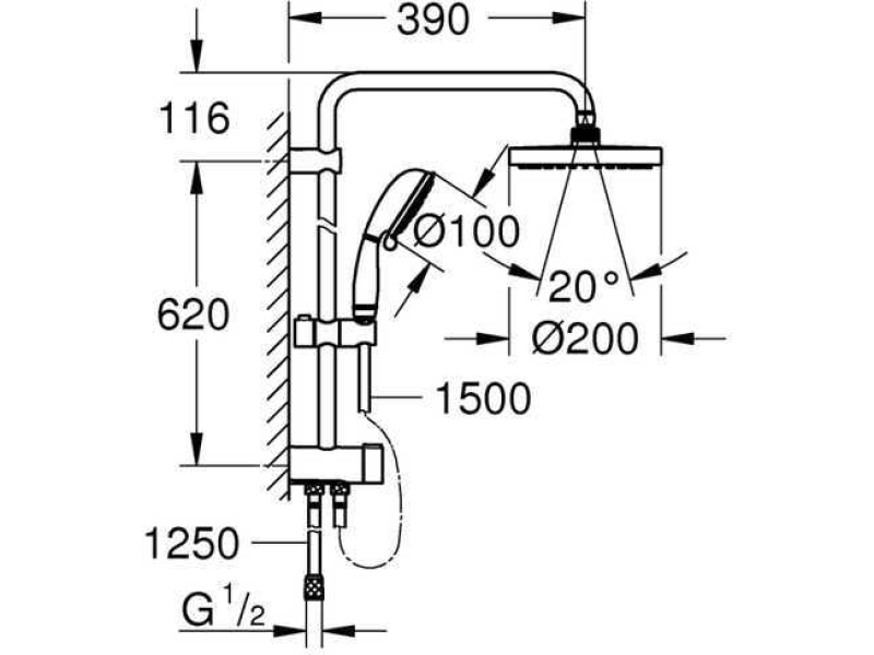 Купить Душевая система Grohe New Tempesta Rustic 27399002