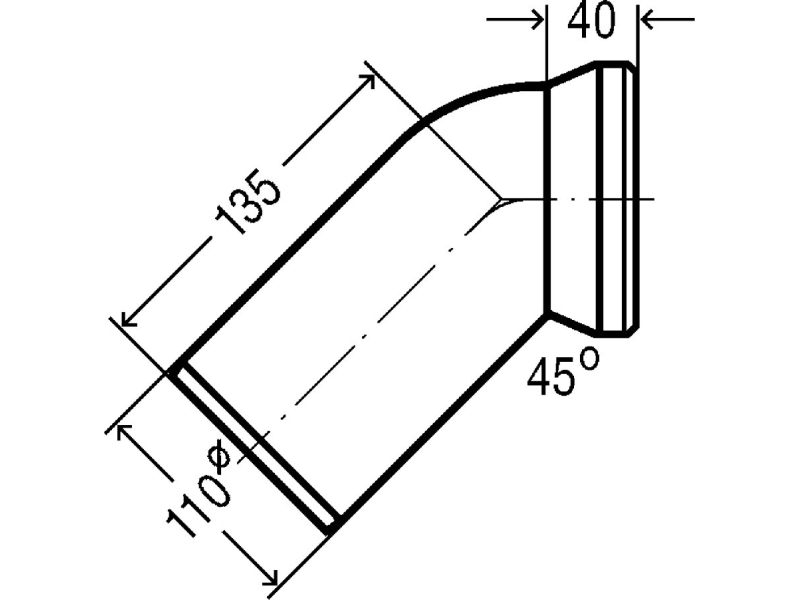 Купить Соединительный патрубок (отвод) 45° Viega 101718 с манжетным уплотнением, D100 мм