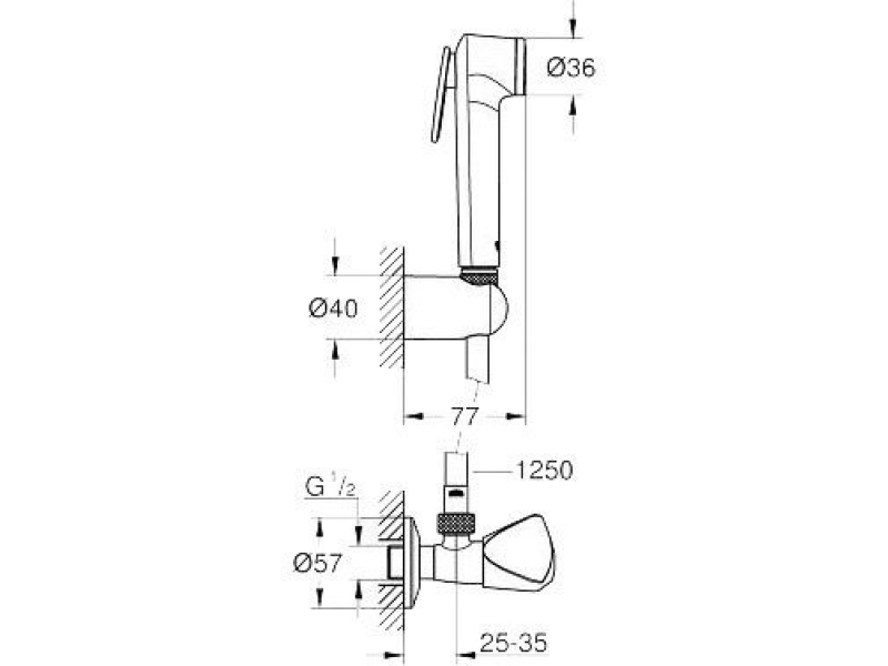 Купить Гигиенический душ Grohe Tempesta-F 27514001