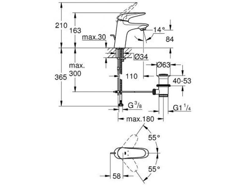 Купить Смеситель для раковины Grohe Eurostyle 2015 Solid 23707LS3