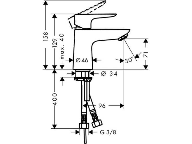 Купить Смеситель для раковины Hansgrohe Talis E 80 71702000