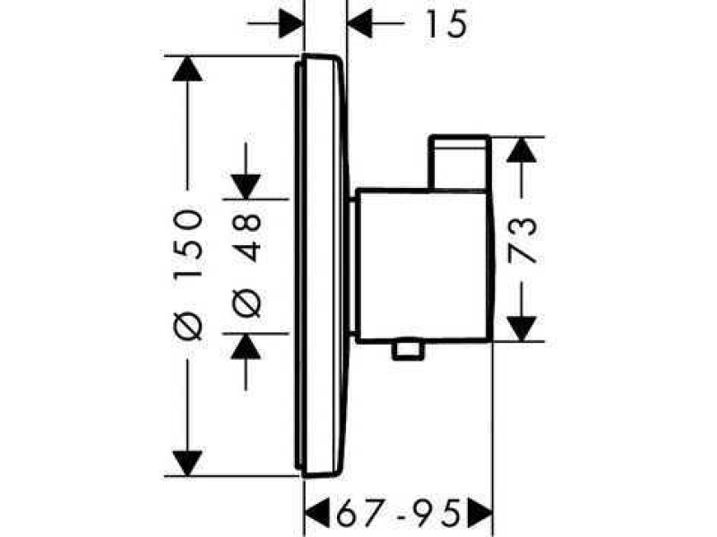 Купить Термостат для душа Hansgrohe Ecostat S Highflow 15756000