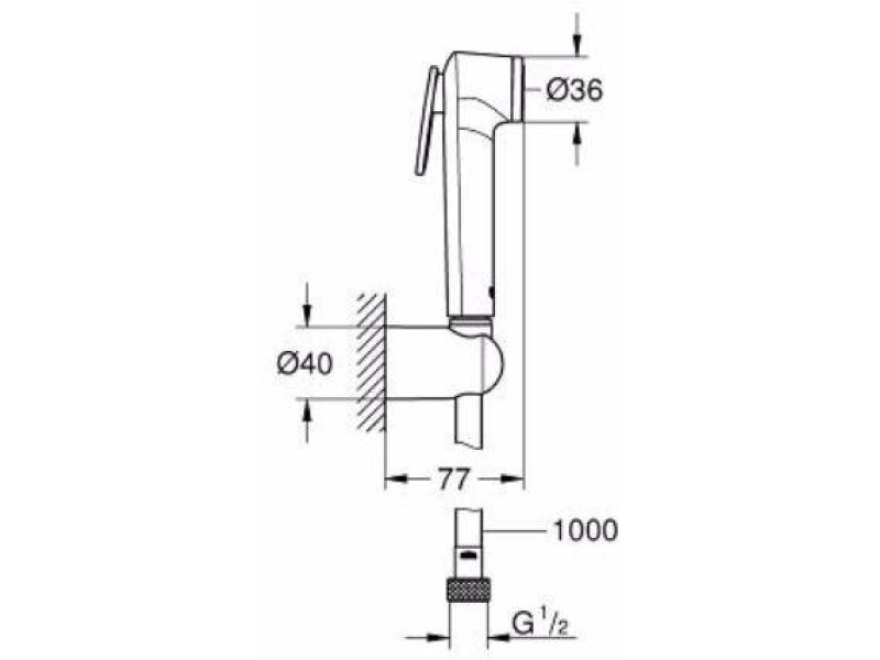 Купить Гигиенический душ Grohe Tempesta-F Trigger Spray 26355IL0 с держателем и шлангом