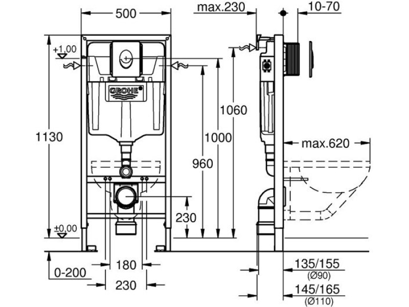 Купить Инсталляция Grohe Rapid SL 38750001 (4 в 1 в сборе)