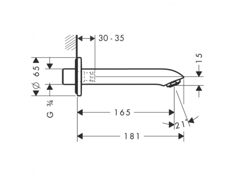 Купить Излив Hansgrohe Metris 31494000 на ванну