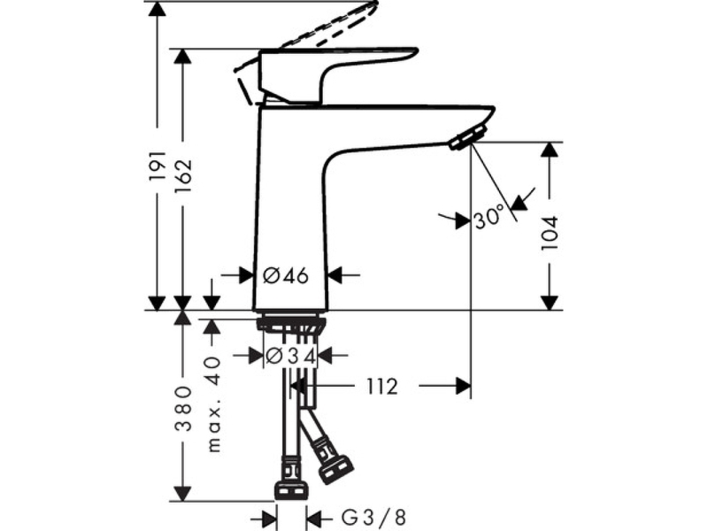 Купить Смеситель для раковины Hansgrohe Talis E 71712990 золото