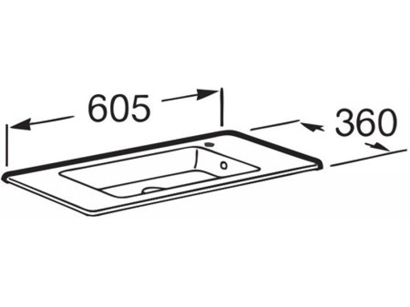 Купить Раковина для мебели Roca Debba Unik 60x36 32799H000